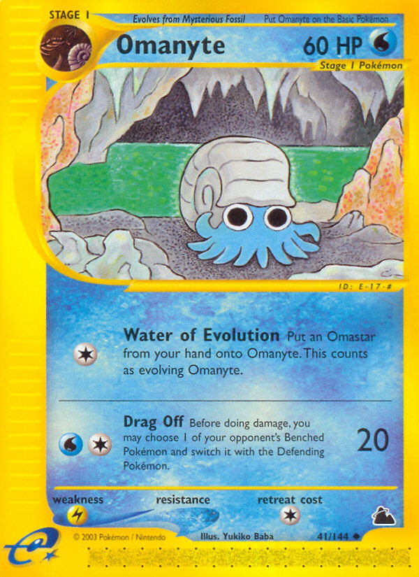 Omanyte - 41/144 - Skyridge|Omanyte - 41/144 - Reverse holo - Skyridge