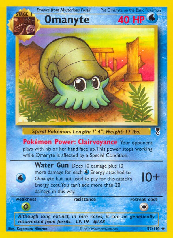 Omanyte - 57 - Legendary Collection|Omanyte - 57/110 - Revers Holo - Legendary Collection