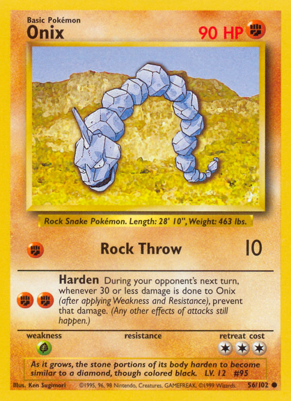 Onix Base set Unlimited|Onix Base set First Edition|Onix Base set Shadowless|Onix Base set 4th print