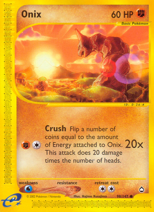 Onix - 98/147 - Aquapolis|Onix - 98/147 - Reverse holo - Aquapolis