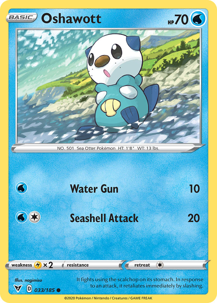 Oshawott 033/185 Wert, Bild, Künstler & Seltenheit Pokemonkarte.de