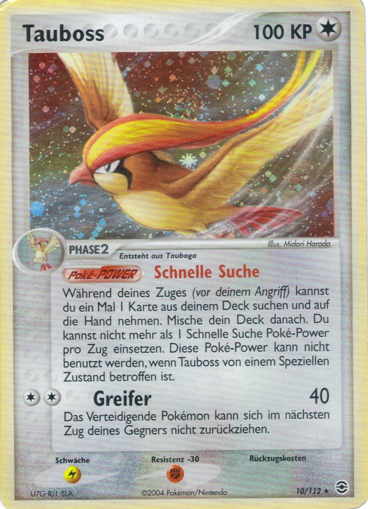 Pidgeot - 10 - Feuerrot & Blattgrun