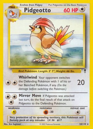 Pidgeotto - 34 - Legendary Collection|Pidgeotto - 34/110 - Revers Holo - Legendary Collection