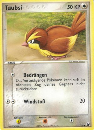 Pidgey - 73 - Feuerrot & Blattgrun