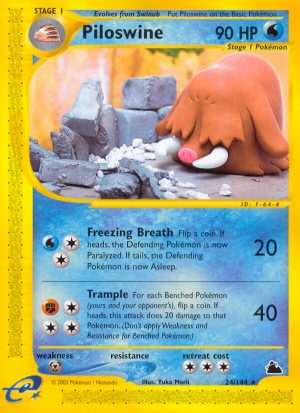 Piloswine - 24/144 - Skyridge|Piloswine - 24/144 - Reverse holo - Skyridge