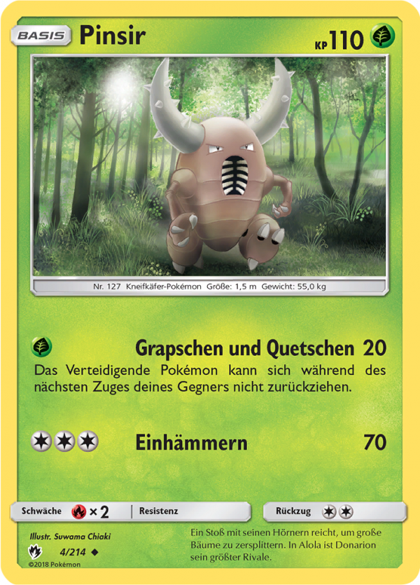 Pinsir 4/214 Wert, Bild, Künstler & Seltenheit Pokemonkarte.de