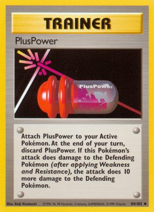 PlusPower Base set Unlimited|PlusPower Base set First Edition|PlusPower Base set Shadowless|PlusPower Base set 4th print