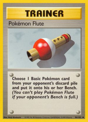 Pokémon Flute Base set Unlimited|Pokémon Flute Base set First Edition|Pokémon Flute Base set Shadowless|Pokémon Flute Base set 4th print
