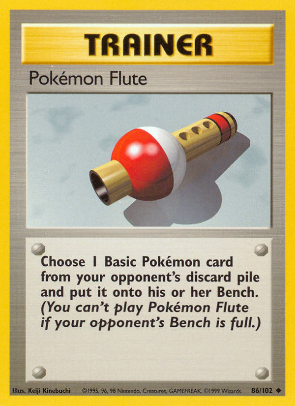 Pokémon Flute Base set Unlimited|Pokémon Flute Base set First Edition|Pokémon Flute Base set Shadowless|Pokémon Flute Base set 4th print