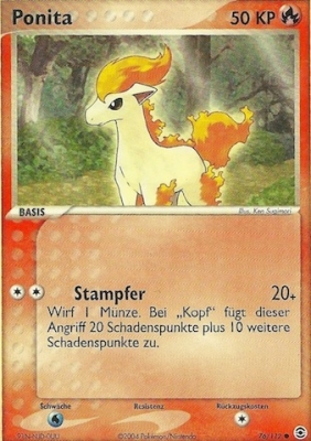 Ponyta - 76 - Feuerrot & Blattgrun