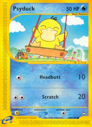 Psyduck - 104/147 - Aquapolis|Psyduck - 104/147 - Reverse holo - Aquapolis