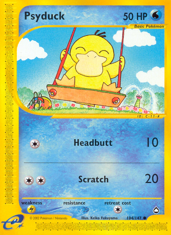 Psyduck - 104/147 - Aquapolis|Psyduck - 104/147 - Reverse holo - Aquapolis