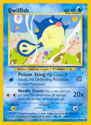 Qwilfish - Neo Revelation - Unlimited|Qwilfish - Neo Revelation - First Edition