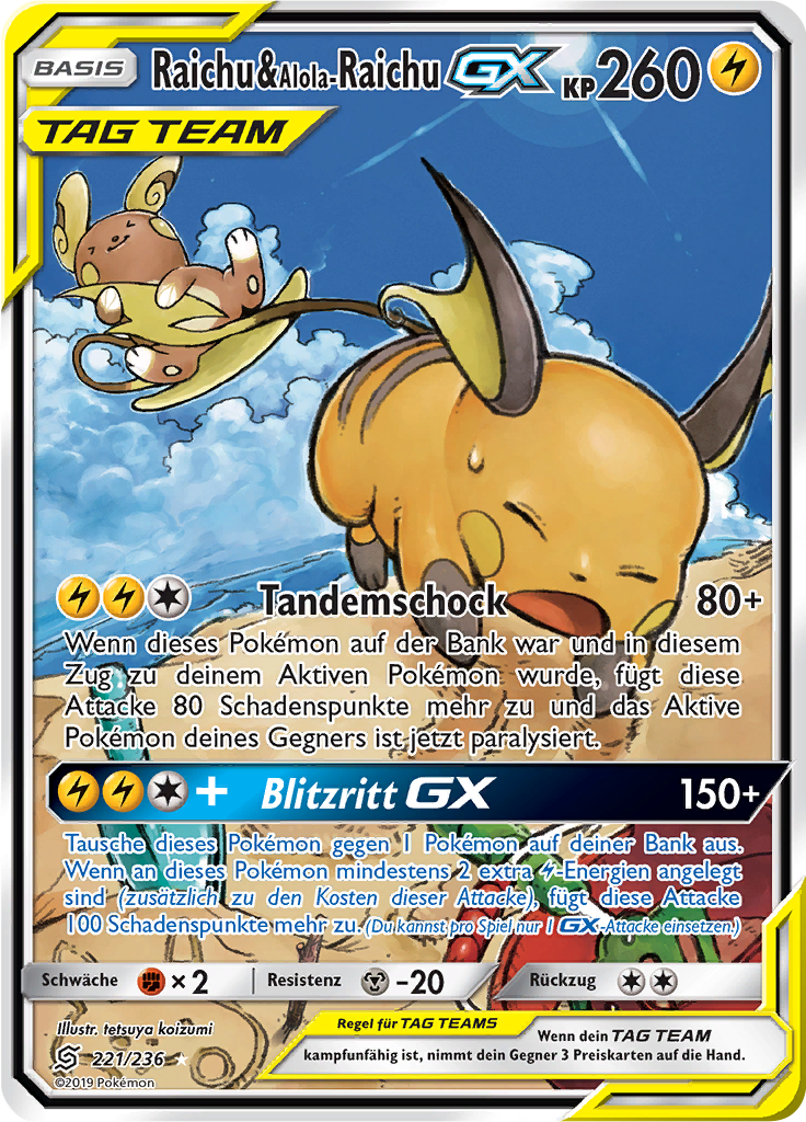 Raichu & Alola-Raichu-GX - 221 - Bund der Gleichgesinnten
