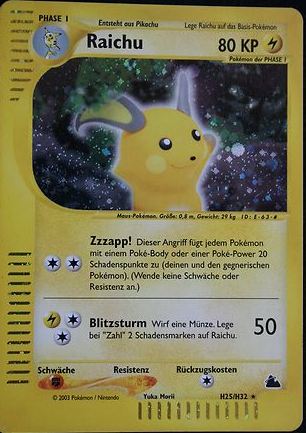 Raichu - H25 - Skyridge