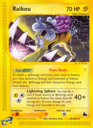 Raikou - 28/144 - Skyridge|Raikou - 28/144 - Reverse holo - Skyridge