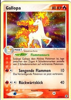 Rapidash - 13 - Feuerrot & Blattgrun