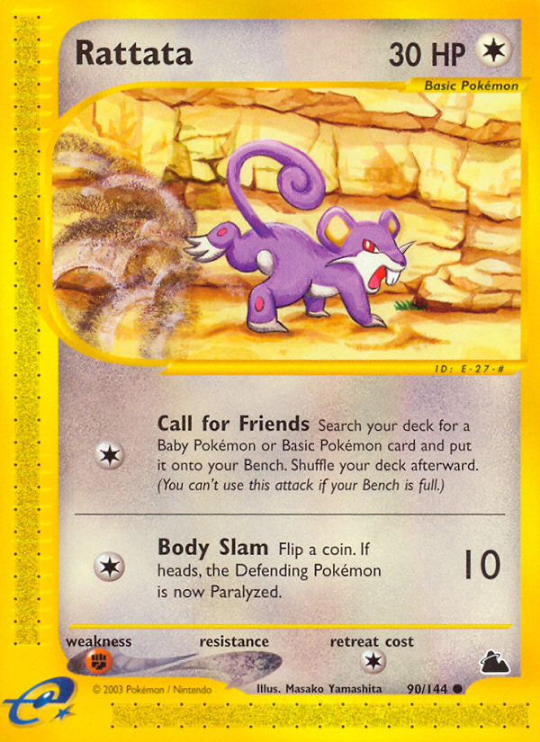 Rattata - 90/144 - Skyridge|Rattata - 90/144 - Reverse holo - Skyridge