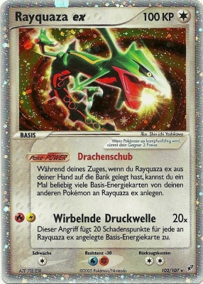 Rayquaza ex 102/107 - Wert, Bild, Künstler & Seltenheit | Pokemonkarte.de