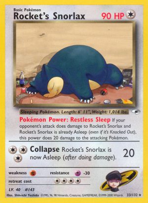 Rocket’s Snorlax - Gym Heroes - Unlimited|Rocket’s Snorlax - Gym Heroes - First Edition