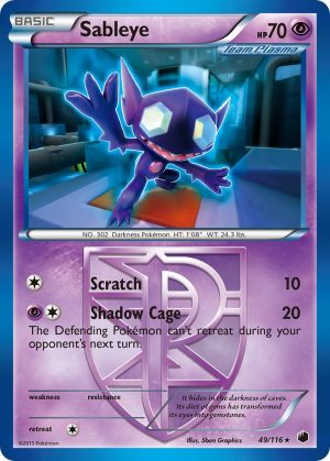 Sableye - 49 - Plasma Freeze|Sableye - 49 - reverse holo - Plasma Freeze
