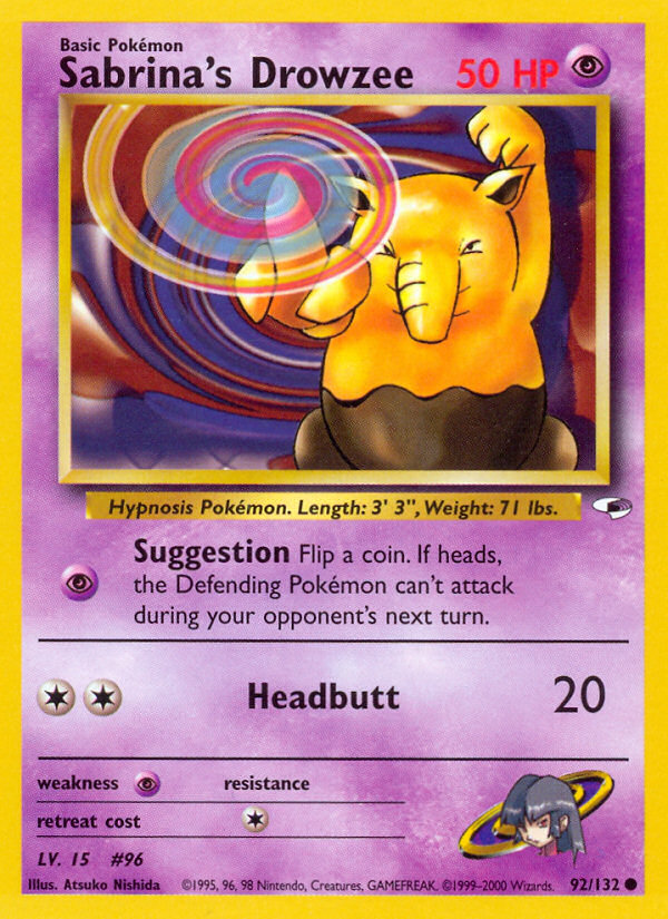 Sabrina’s Drowzee - Gym Heroes - Unlimited|Sabrina’s Drowzee - Gym Heroes - First Edition