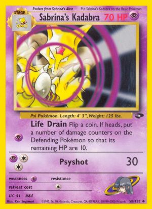 Sabrina’s Kadabra Gym Challenge Unlimited|Sabrina’s Kadabra Gym Challenge First Edition