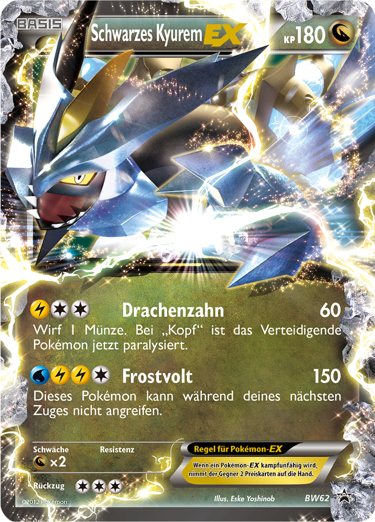 Schwarzes Kyurem-EX - BW62 - Black & White Promos