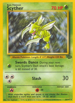 Scyther unlimited jungle set|Scyther first edition jungle set