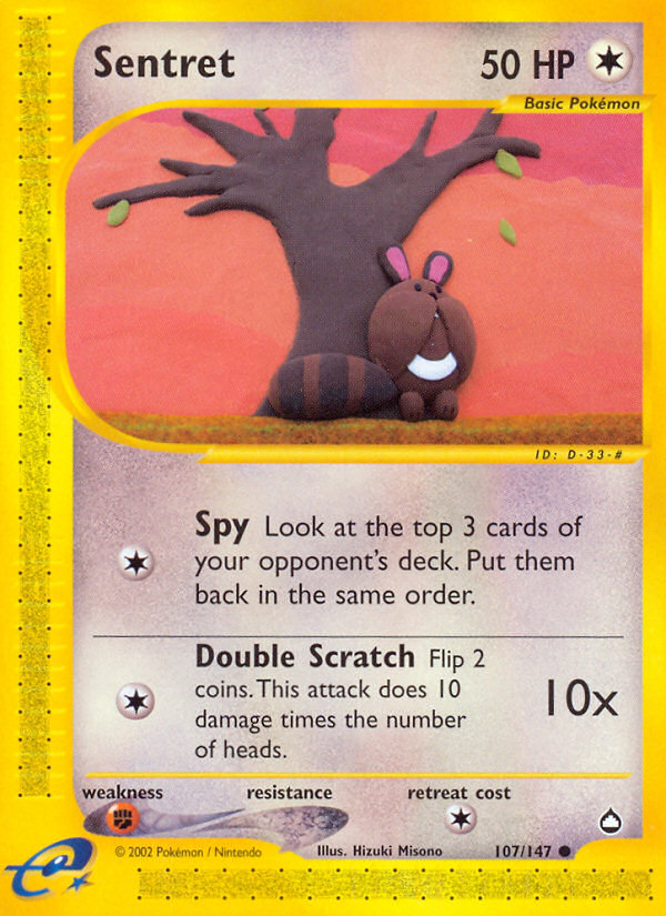 Sentret - 107/147 - Aquapolis|Sentret - 107/147 - Reverse holo - Aquapolis