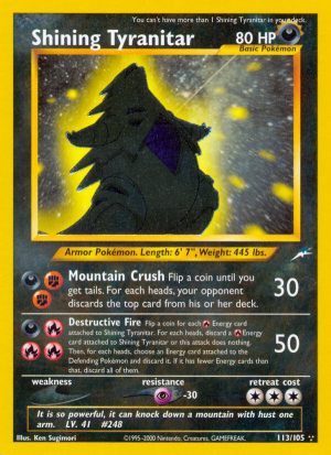 Shining Tyranitar - Neo Destiny - Unlimited|Shining Tyranitar - Neo Destiny - First Edition