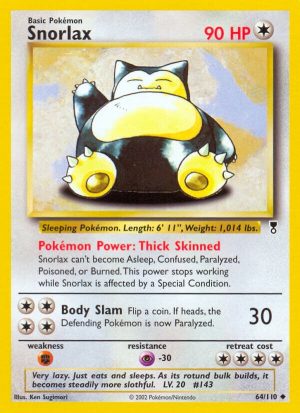 Snorlax - 64 - Legendary Collection|Snorlax - 64/110 - Revers Holo - Legendary Collection