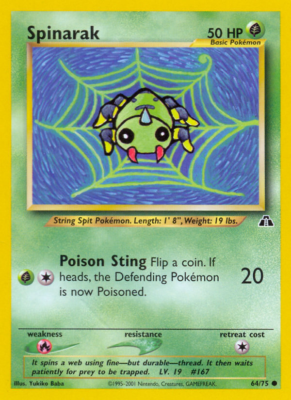 Spinarak - Neo Discovery - Unlimited|Spinarak - Neo Discovery - First Edition