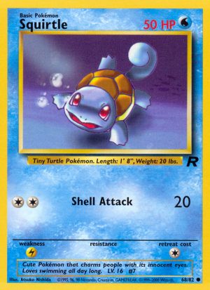 Squirtle Team Rocket unlimited|Squirtle Team Rocket first edition