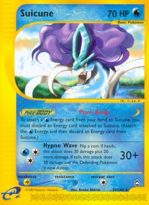 Suicune - 37/147 - Aquapolis|Suicune - 37/147 - Reverse holo - Aquapolis