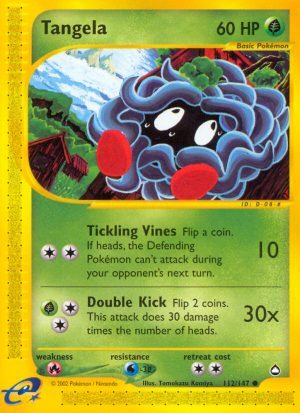 Tangela - 112/147 - Aquapolis|Tangela - 112/147 - Reverse holo - Aquapolis
