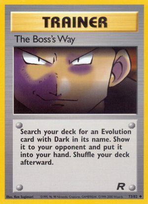 The Boss’s Way Team Rocket unlimited|The Boss’s Way Team Rocket first edition