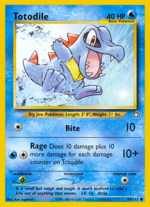 Totodile - Neo Genesis - Unlimited|Totodile - Neo Genesis - First Edition