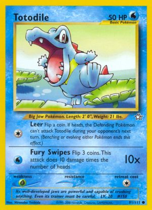 Totodile - Neo Genesis - Unlimited|Totodile - Neo Genesis - First Edition