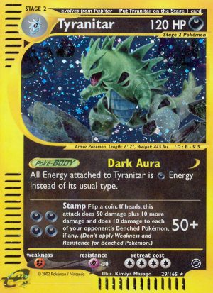 Tyranitar - Expedition Base set|Tyranitar - Expedition Base set - Reverse Holo