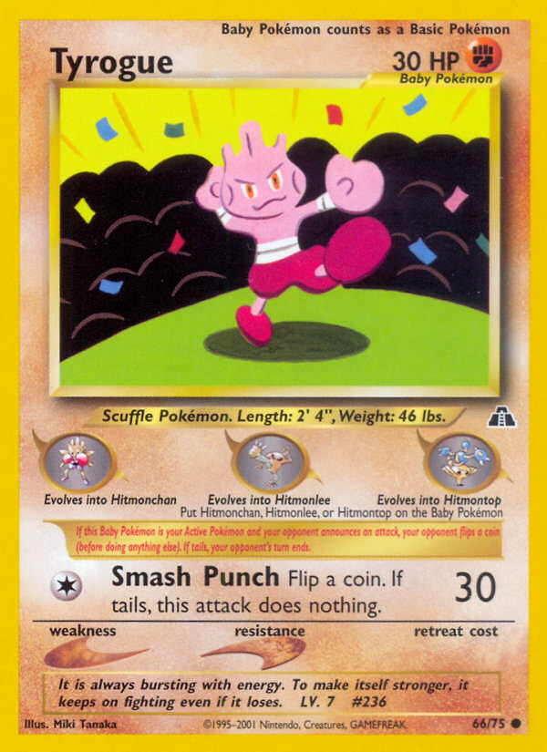 Tyrogue - Neo Discovery - Unlimited|Tyrogue - Neo Discovery - First Edition