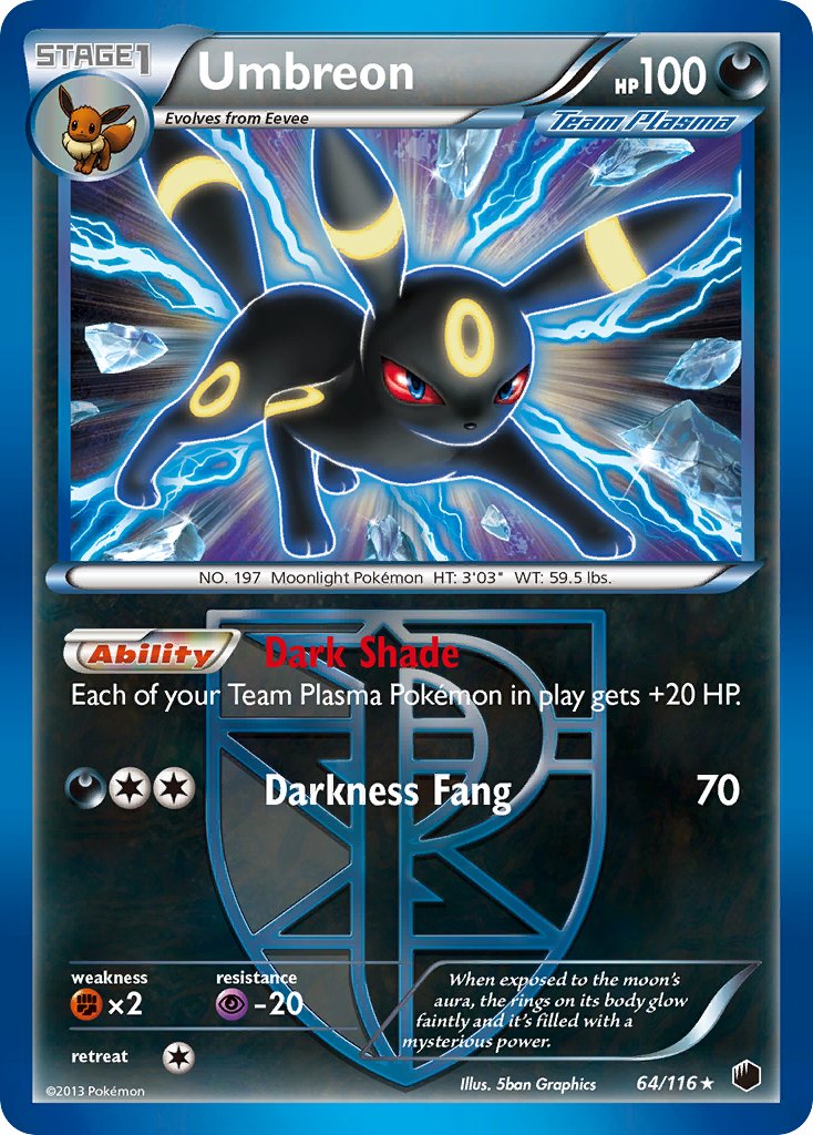 Umbreon - 64 - Plasma Freeze|Umbreon - 64 - reverse holo - Plasma Freeze