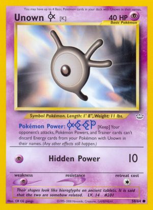 Unown [K] - Neo Revelation - Unlimited|Unown [K] - Neo Revelation - First Edition