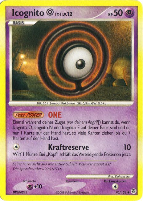 Unown O - 70 - Ratselhafte Wunder