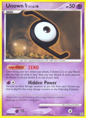 Unown Z - 72 - Secret Wonders