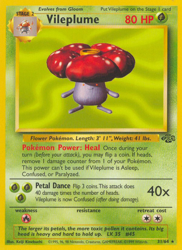 Vileplume unlimited jungle set|Vileplume first edition jungle set