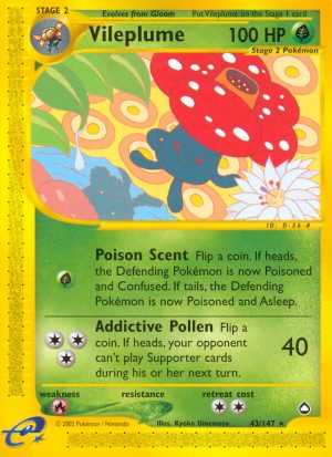 Vileplume - 43/147 - Aquapolis|Vileplume - 43/147 - Reverse holo - Aquapolis