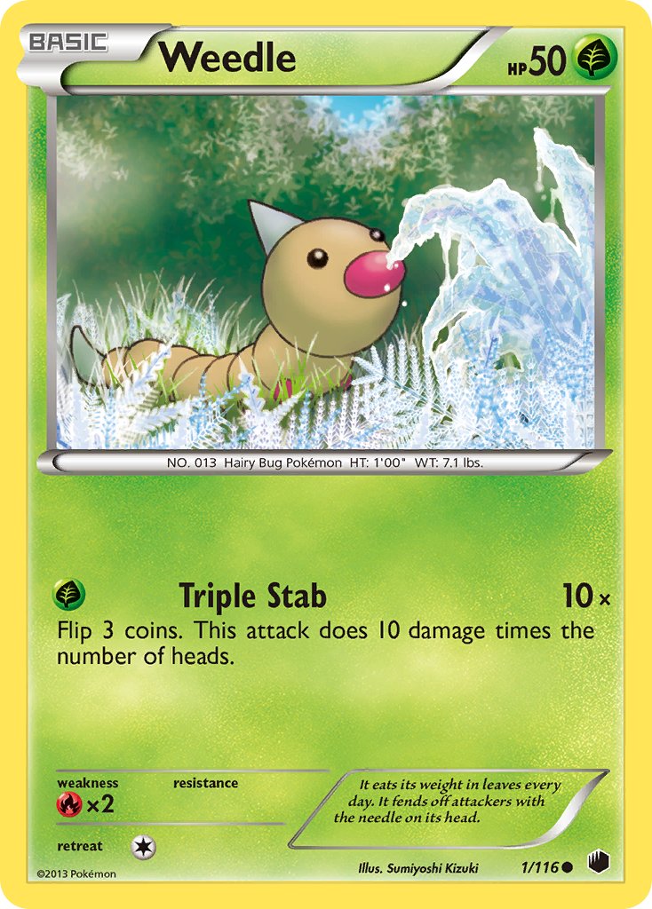 Weedle - 1 - Plasma Freeze|Weedle - 1 - reverse holo - Plasma Freeze