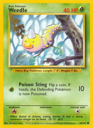 Weedle Base set Unlimited|Weedle Base set First Edition|Weedle Base set Shadowless|Weedle Base set 4th print