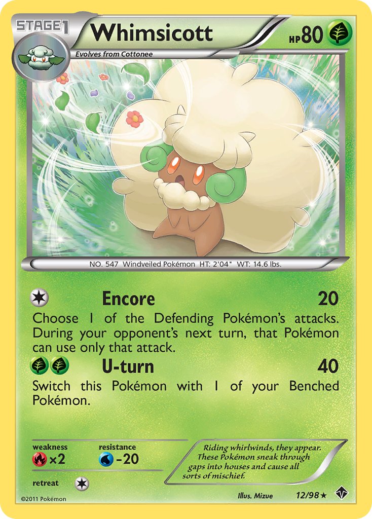 Whimsicott - 12 - Emerging Powers|Whimsicott - 12 - reverse holo - Emerging Powers